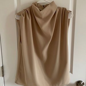 Zara tan cut blouse
